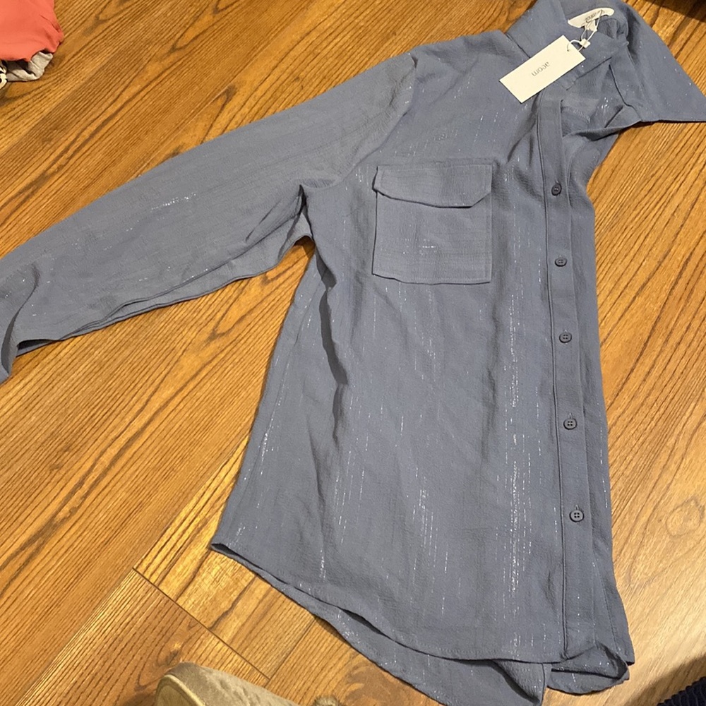 Blue Button Down - image 3